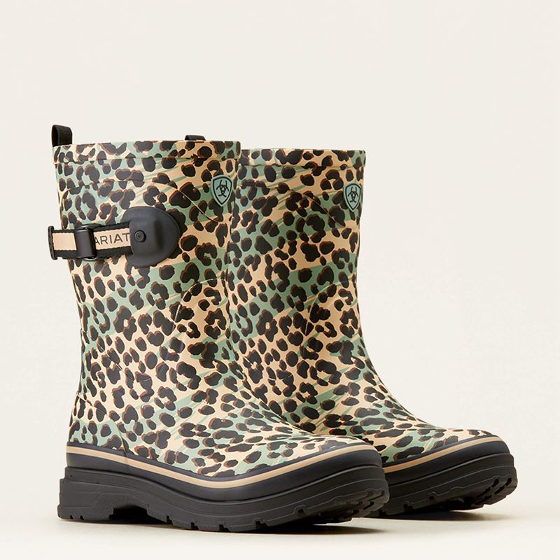 Leopard Camo Ariat Kelmarsh Mid Rubber Boot | 40OYIZNWE