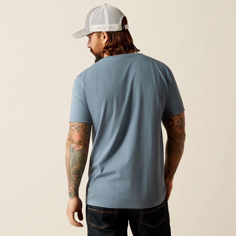 Light Denim Ariat Rocky Peak T-Shirt | 83MXEAFGK