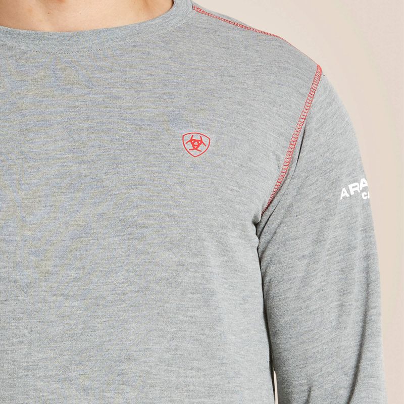 Light Gray Ariat Fr Polartec Baselayer | 61XDQLUWS