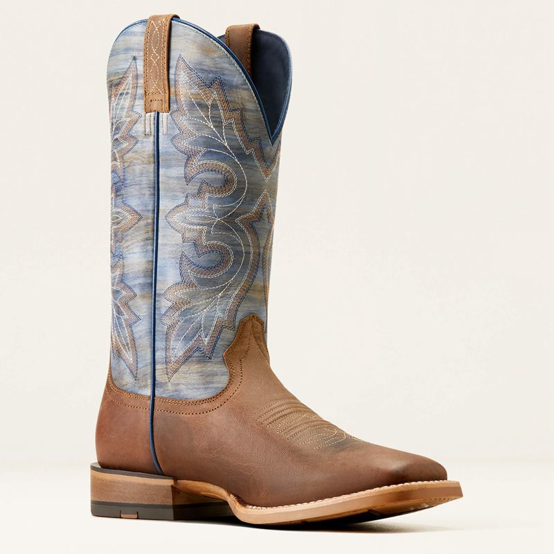 Loco Brown/Cloud Blue Ariat Standout Cowboy Boot | 14XGMECNZ