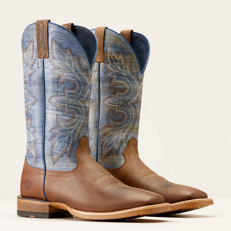 Loco Brown/Cloud Blue Ariat Standout Cowboy Boot | 14XGMECNZ