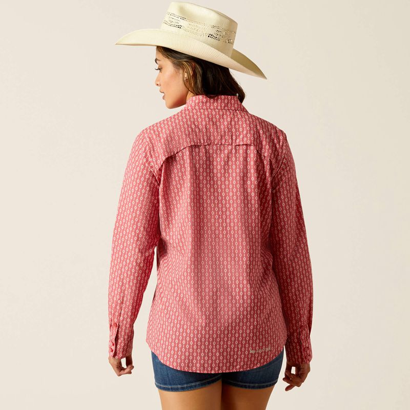 Lyla Geo Stripe Print Ariat Venttek Stretch Shirt | 67JPIQYUL