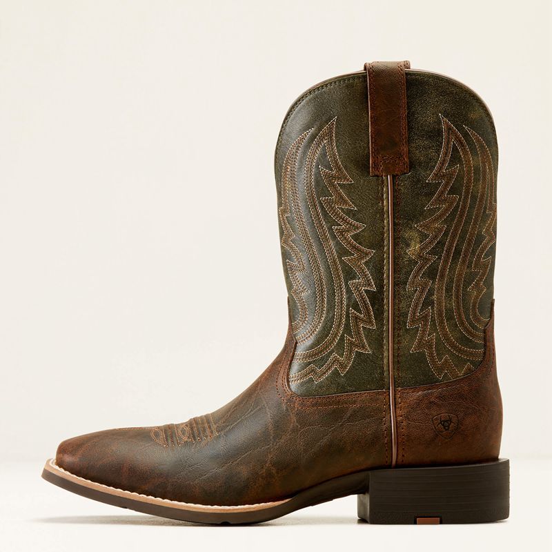 Mahogany Elephant Print/Forest Green Ariat Sport Big Country Cowboy Boot | 69PVCUMQZ