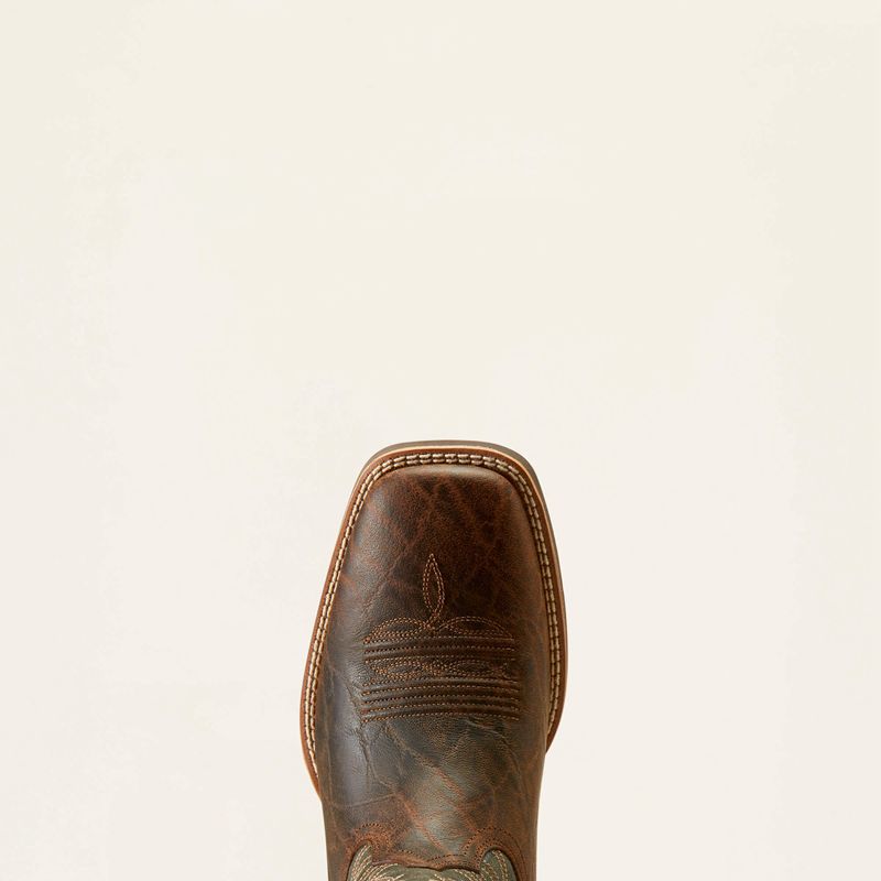 Mahogany Elephant Print/Forest Green Ariat Sport Big Country Cowboy Boot | 69PVCUMQZ