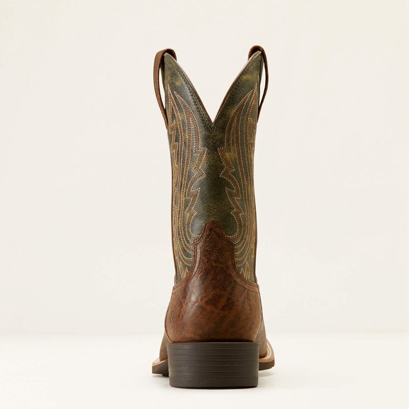 Mahogany Elephant Print/Forest Green Ariat Sport Big Country Cowboy Boot | 69PVCUMQZ