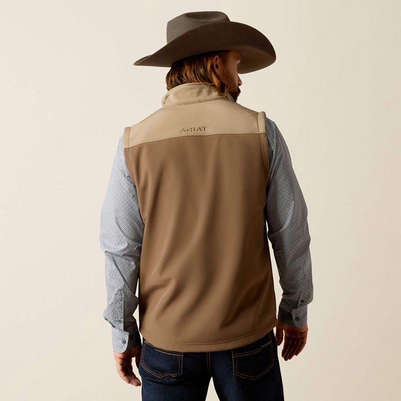 Major Brown/Brindle Ariat Wyatt Softshell Vest | 93WOFHXDG