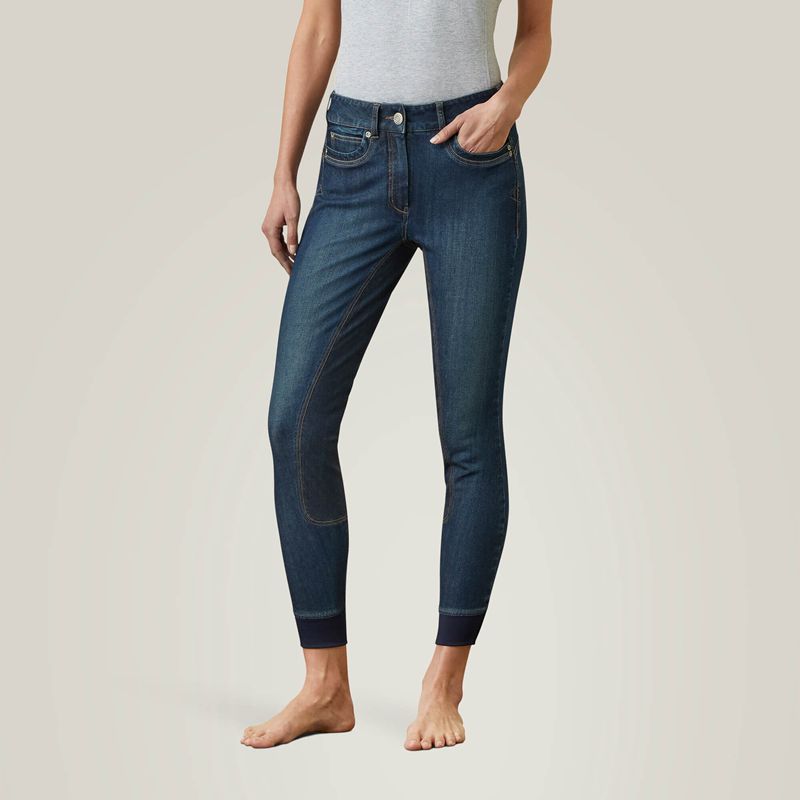 Marine Ariat Halo Denim Full Seat Breech | 69SEOJHZX