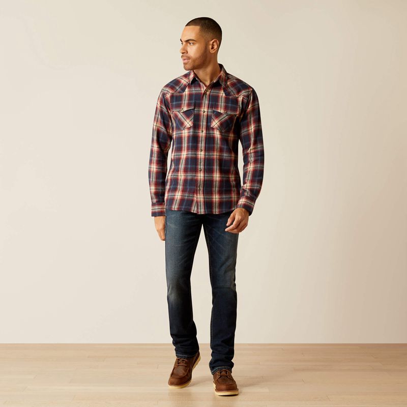 Maritime Blue Ariat Hardy Retro Fit Shirt | 09EVBZHQP