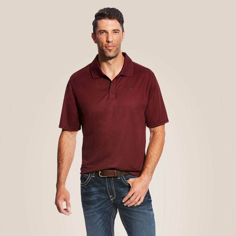 Maroon Ariat Tek Polo | 96WLVSGAD