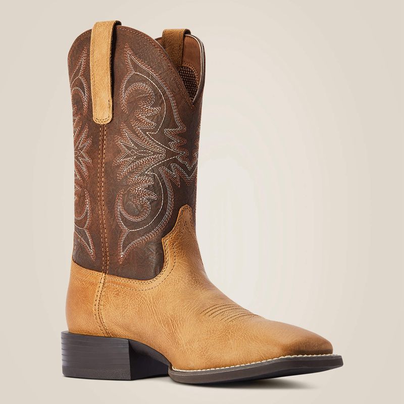 Matte Tan Buck Ariat Sport Pardner Western Boot | 08HUAVFGZ