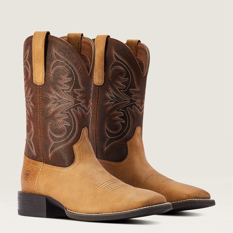 Matte Tan Buck Ariat Sport Pardner Western Boot | 08HUAVFGZ