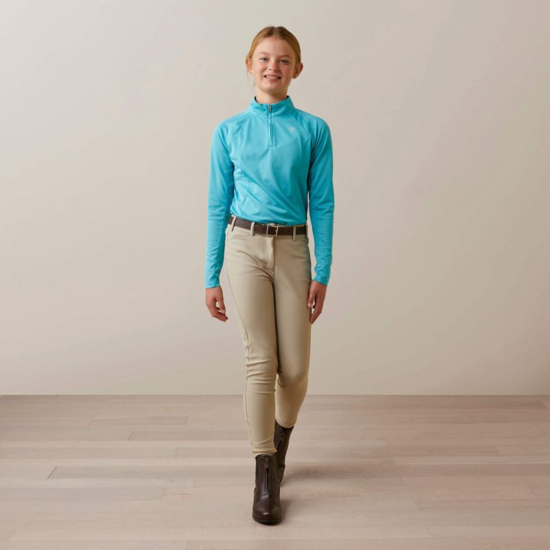 Maui Blue Ariat Sunstopper 2.0 1/4 Zip Baselayer | 24PMOAKWC