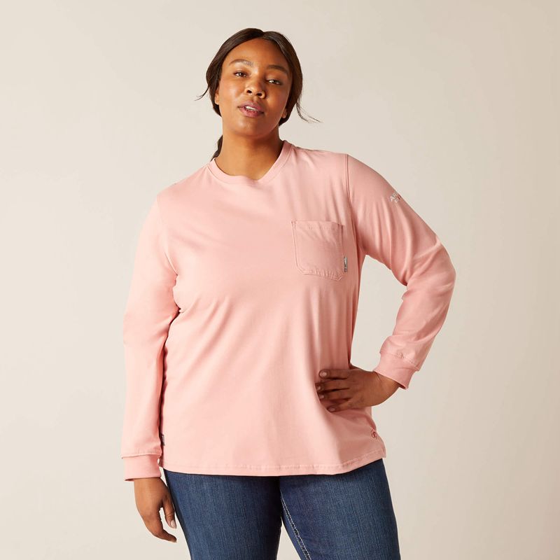 Mauveglow Ariat Fr American Rose T-Shirt | 59GHXQNBR