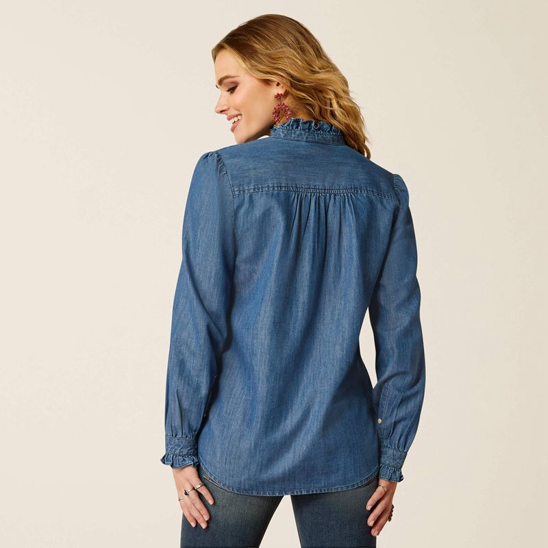 Medium Blue Ariat Ingalls Top | 17FSMQBYU