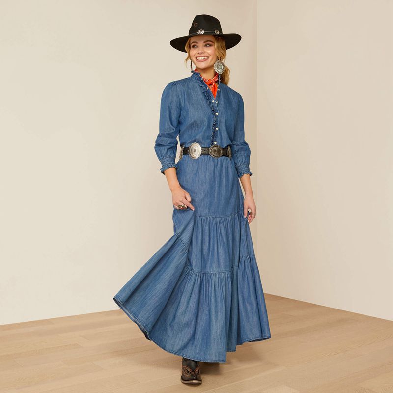 Medium Blue Ariat Ingalls Top | 17FSMQBYU