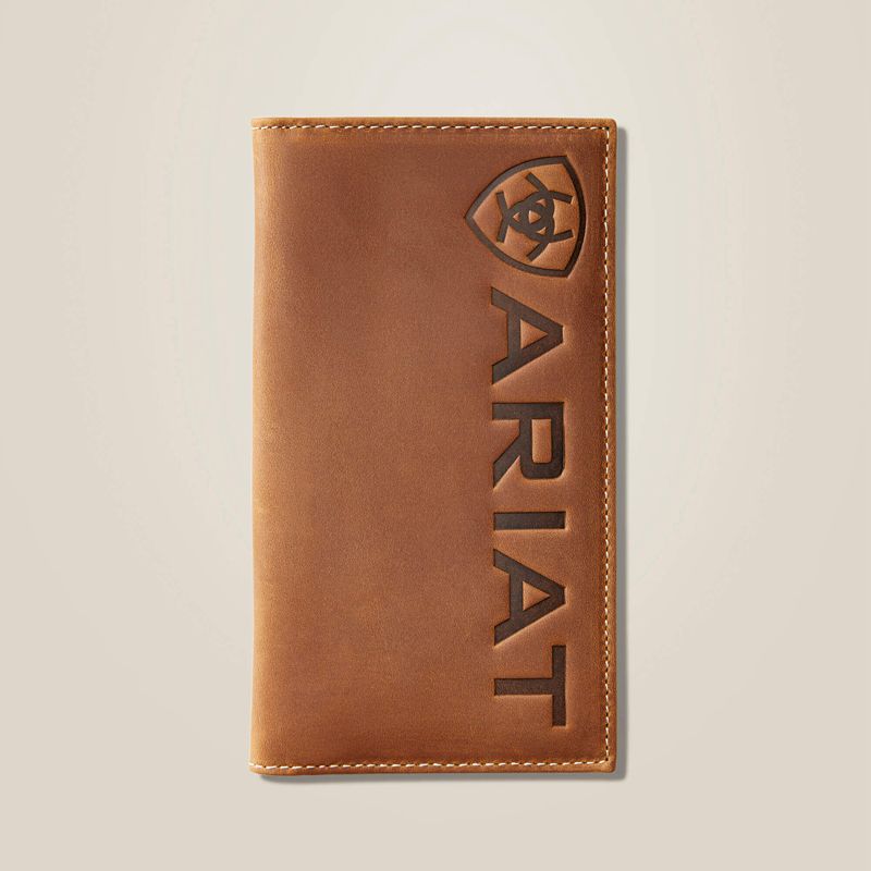 Medium Brown Ariat Rodeo Wallet Large Logo | 73MWYFNXD