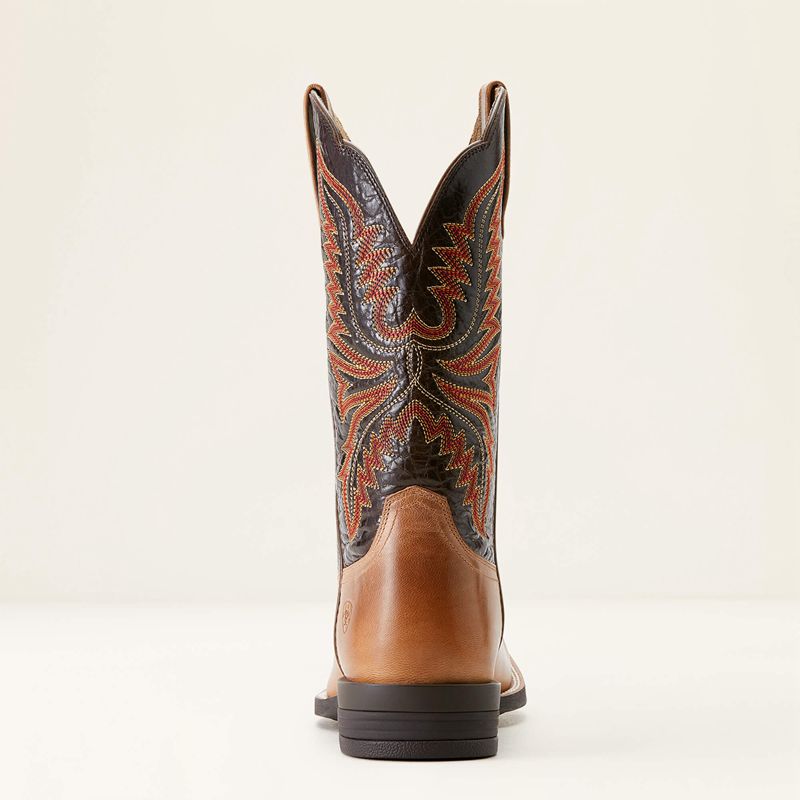 Mesa Tan/Thunder Brown Ariat Brush Creek Cowboy Boot | 65ZTFJAND