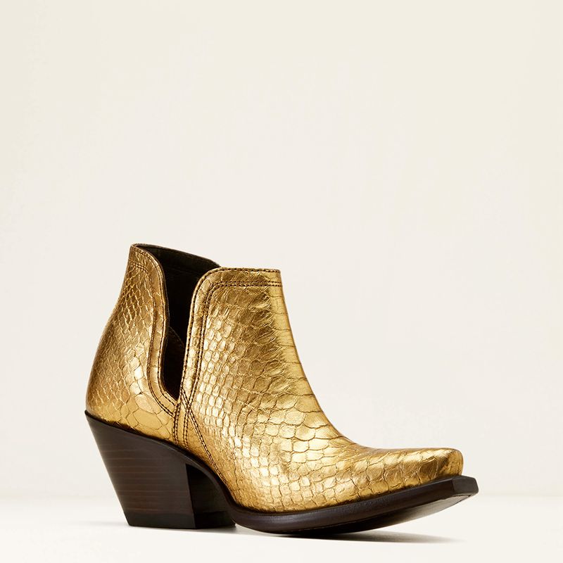 Metallic Gold Ariat Dixon Python Western Boot | 18XLAGHUB