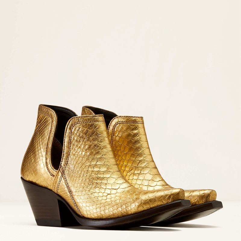 Metallic Gold Ariat Dixon Python Western Boot | 18XLAGHUB