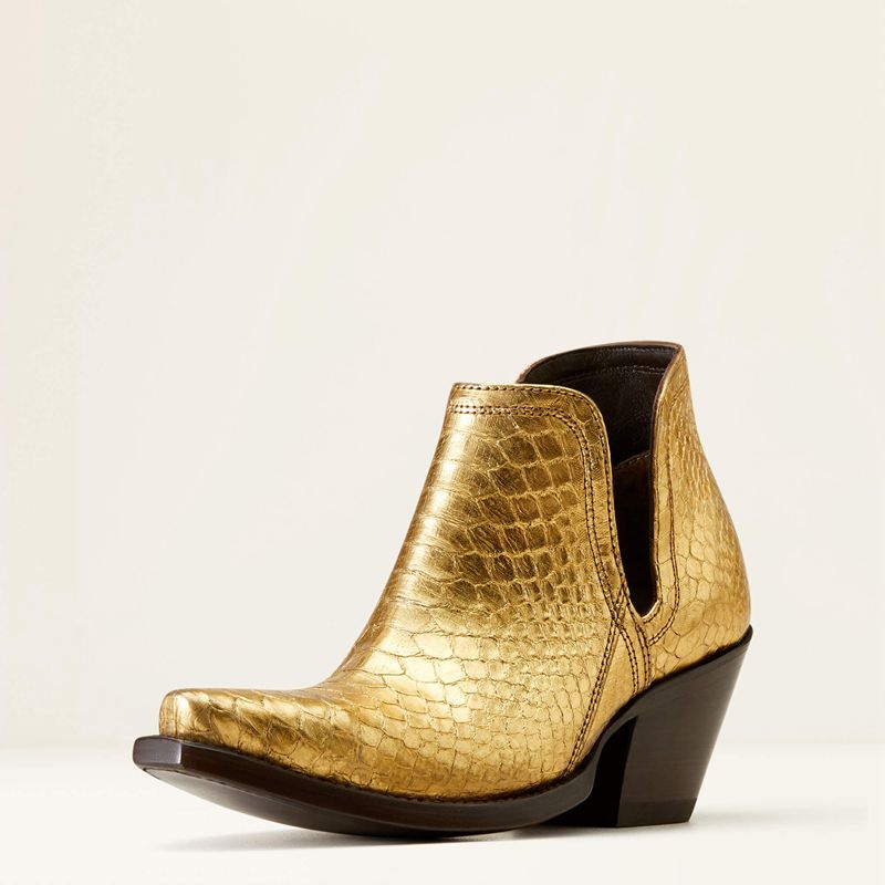 Metallic Gold Ariat Dixon Python Western Boot | 18XLAGHUB