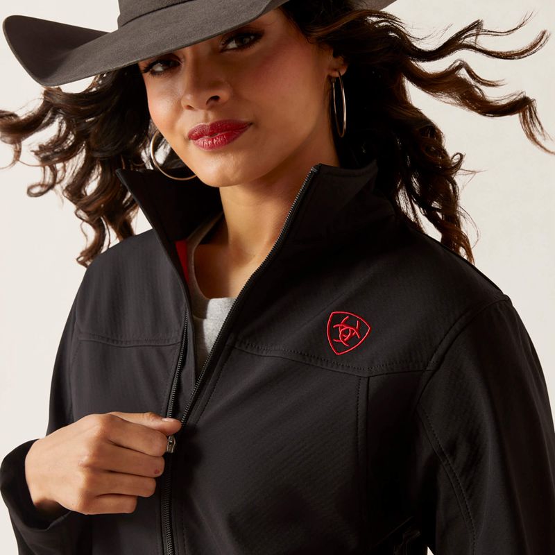 Mex Black Ariat Classic Team Softshell Brand Jacket | 10PJXAWMS