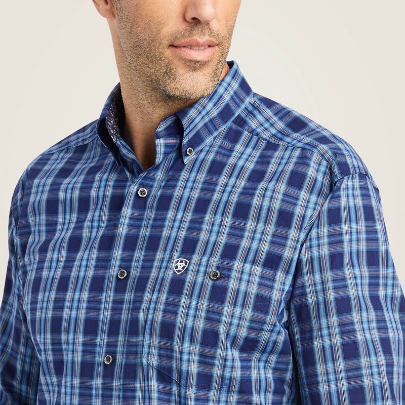 Midnight Sail Ariat Relentless Timeless Stretch Classic Fit Shirt | 39NBODHPR