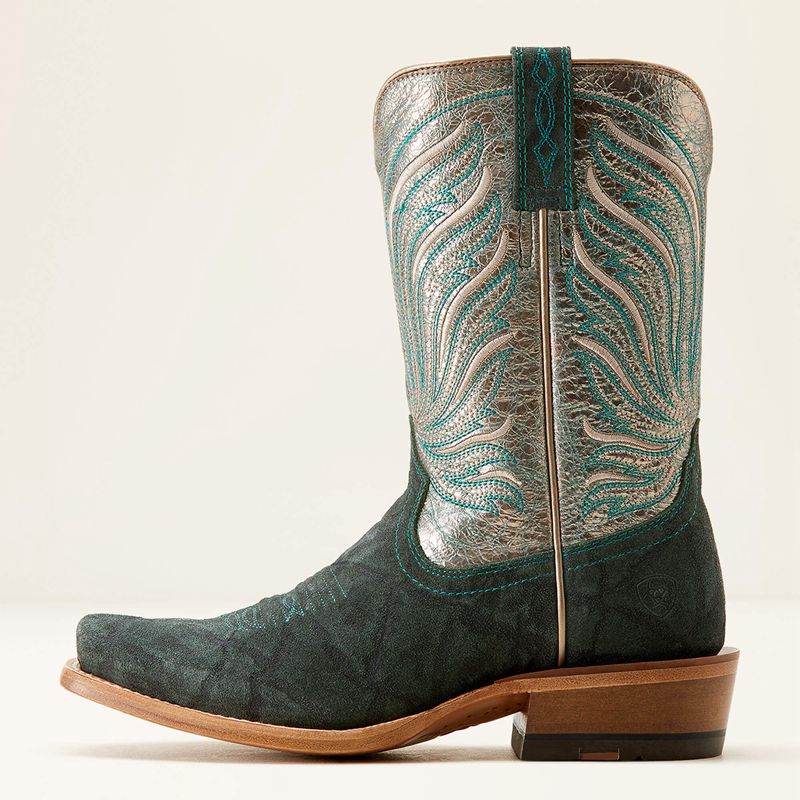 Mint Elephant Print/Pewter Shine Ariat Futurity Dash Western Boot | 64FTKDHRI