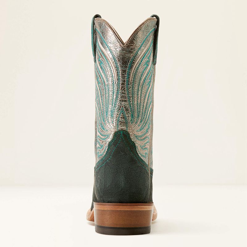 Mint Elephant Print/Pewter Shine Ariat Futurity Dash Western Boot | 64FTKDHRI