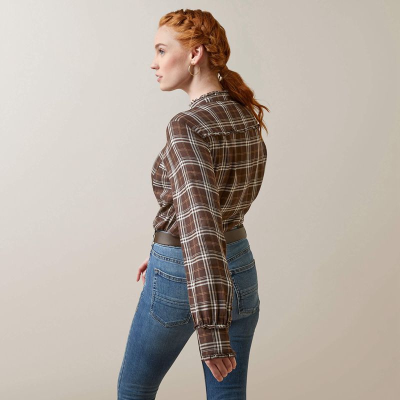 Mole Plaid Ariat Clarion Blouse | 09PEIOGAW