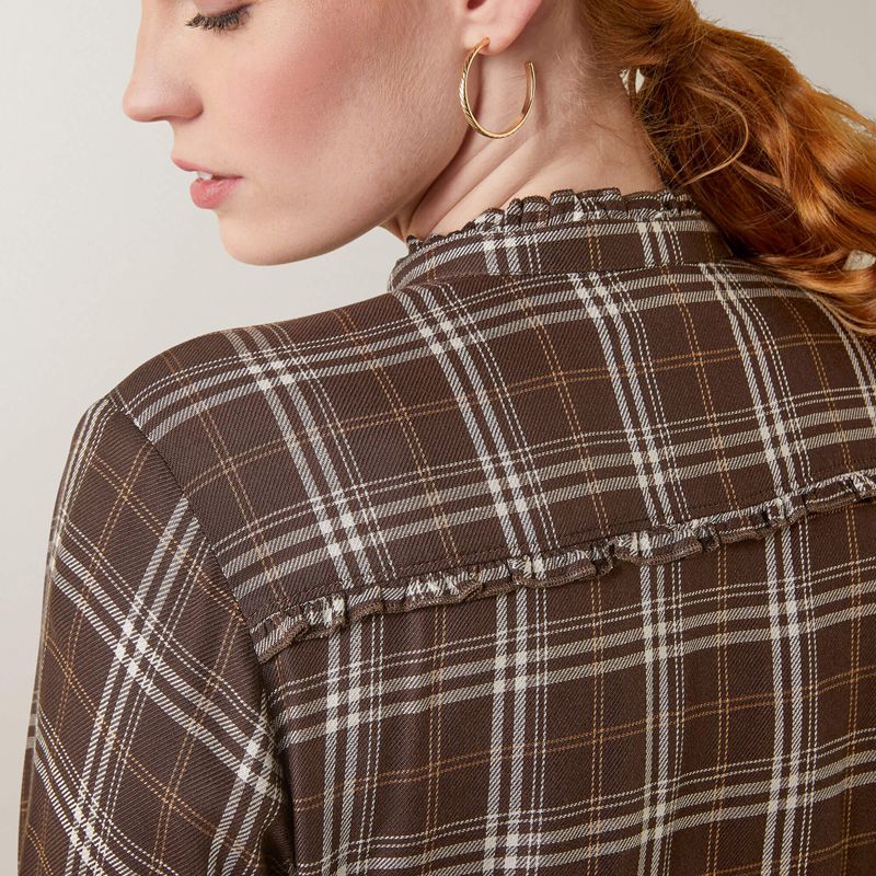 Mole Plaid Ariat Clarion Blouse | 09PEIOGAW