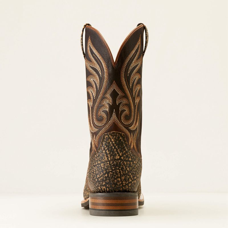 Muddy Elephant Print/Dark Chocolate Ariat Cattle Call Cowboy Boot | 15PGLAEBK