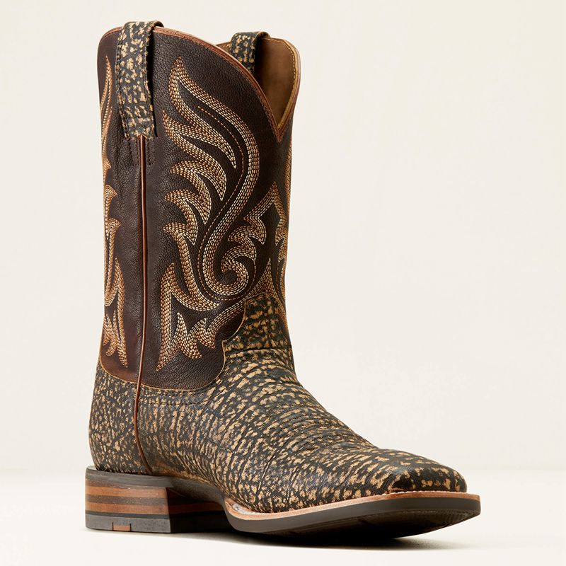 Muddy Elephant Print/Dark Chocolate Ariat Cattle Call Cowboy Boot | 15PGLAEBK