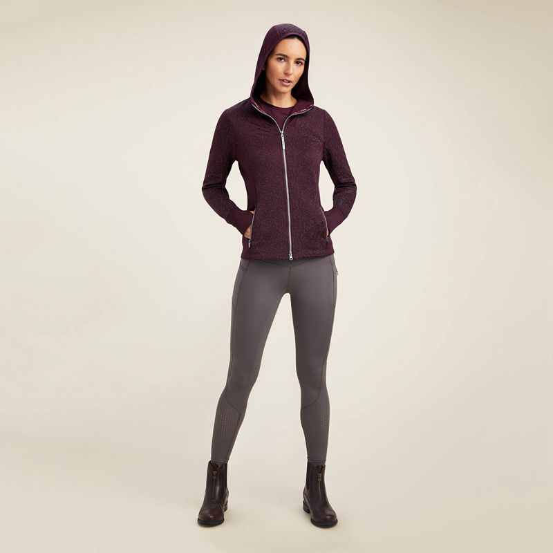 Mulberry Ariat Lumina Full Zip Hoodie | 40NUGDXWJ