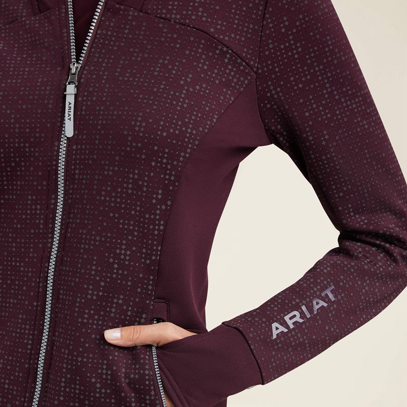 Mulberry Ariat Lumina Full Zip Hoodie | 40NUGDXWJ