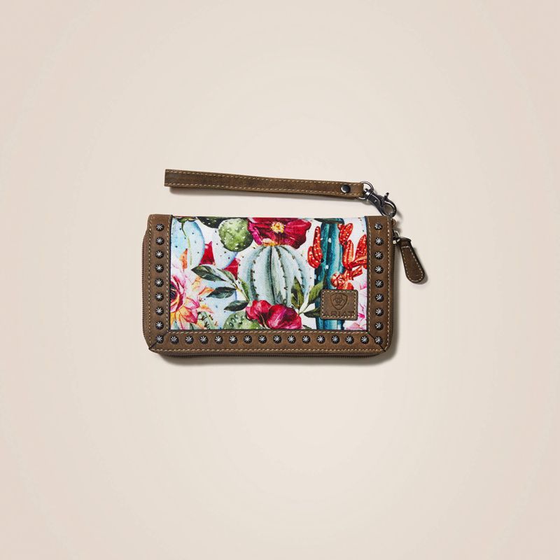 Multi Ariat Clutch Wallet Cactus Floral | 19MVFSTJE