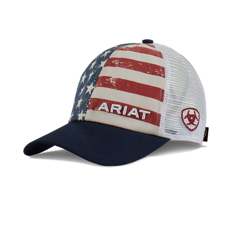 Multi Ariat Flag Print Cap | 31SDBJWME