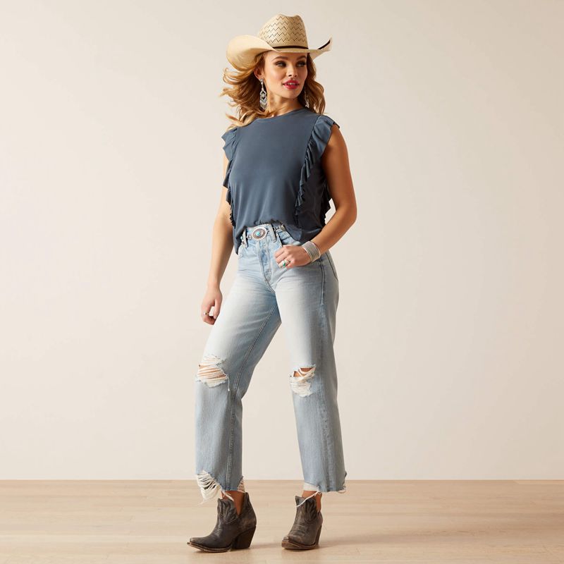 Mykonos Ariat Ultra High Rise Tomboy Straight Jean | 03VSUFMCN