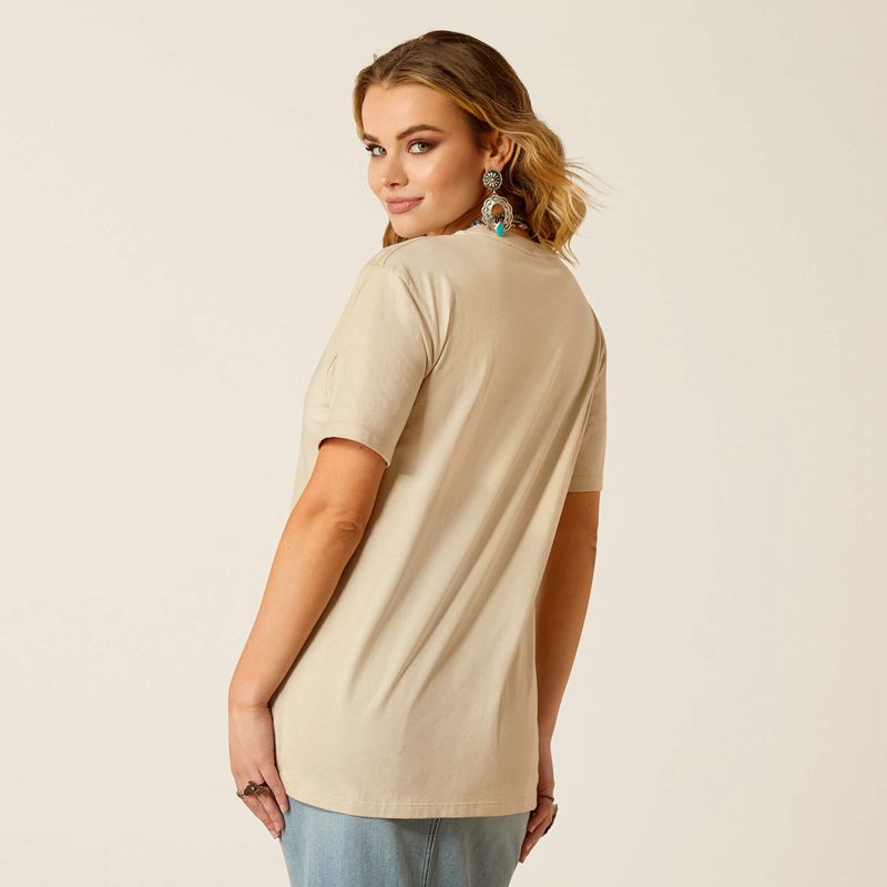 Natural Ariat Desert Bronc T-Shirt | 59BFKUXYM