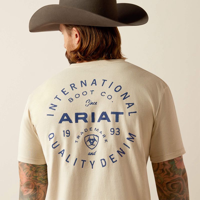 Natural Ariat Stamped Seal T-Shirt | 69JIHXWGU