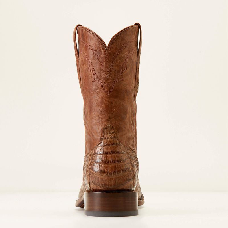 Natural Caiman Belly Ariat Bench Made Clanton Western Boot | 26XTOFDNS