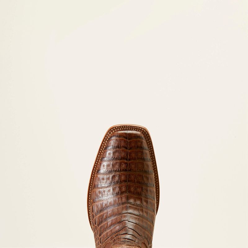 Natural Caiman Belly Ariat Bench Made Stilwell Western Boot | 10TBCHGAJ