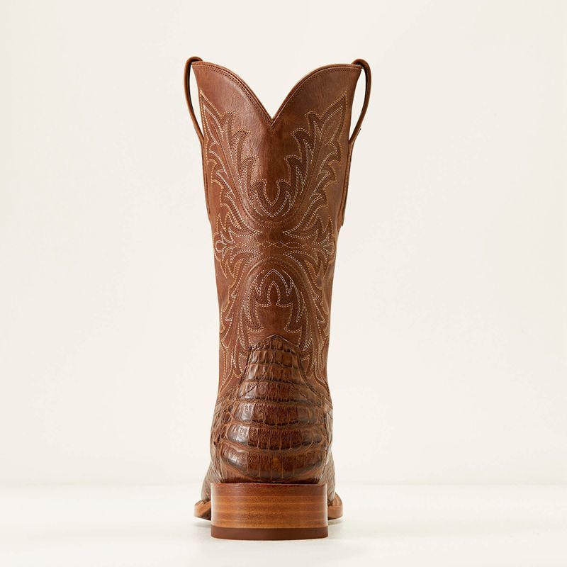 Natural Caiman Belly Ariat Bench Made Stilwell Western Boot | 10TBCHGAJ