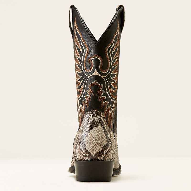 Natural Python/Luxe Black Ariat Slick Cowboy Boot | 14JGMVSEP