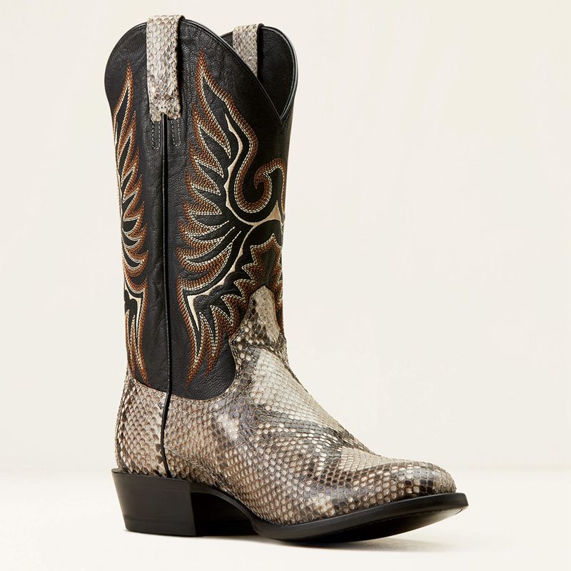 Natural Python/Luxe Black Ariat Slick Cowboy Boot | 14JGMVSEP