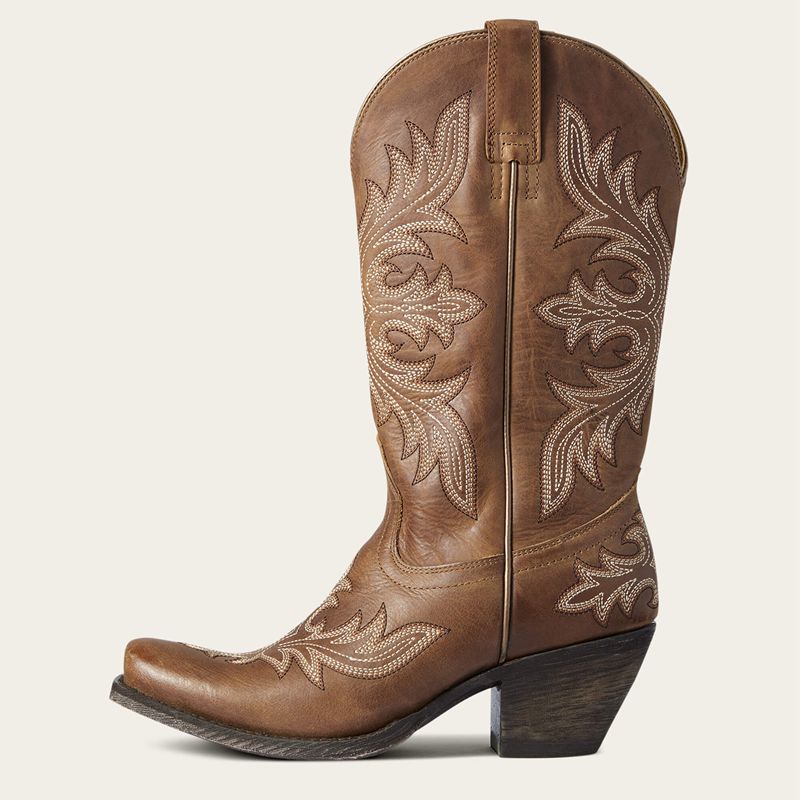 Natural Tan Ariat Circuit Rosewood Western Boot | 92OGYDRMI