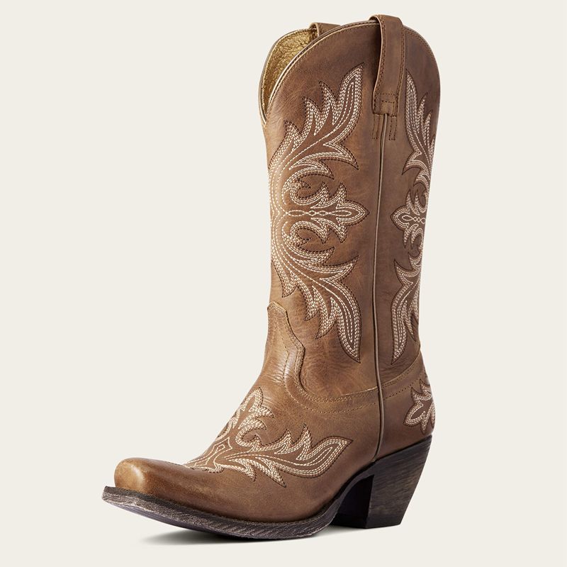 Natural Tan Ariat Circuit Rosewood Western Boot | 92OGYDRMI