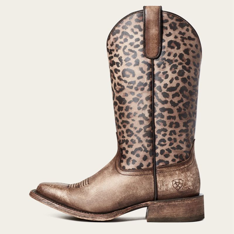 Naturally Distressed Brown Ariat Circuit Savanna Western Boot | 25DTOUEXS