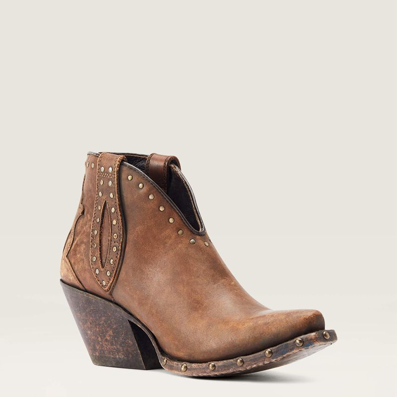 Naturally Distressed Brown Ariat Greeley Western Boot | 23UPQJOIL