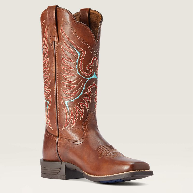 Naturally Distressed Brown Ariat Rockdale Western Boot | 25UJVNTCG