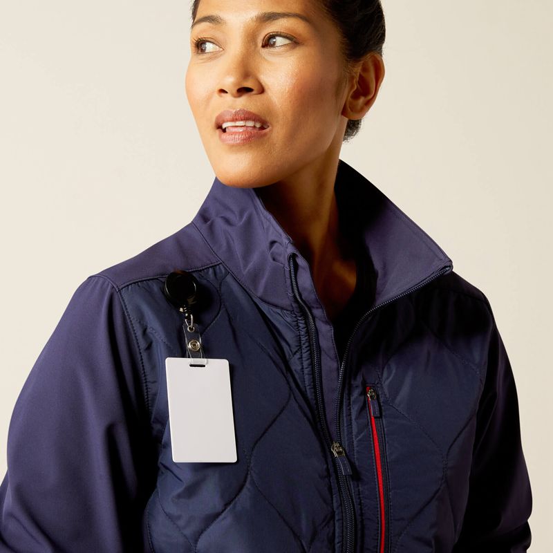 Navy Ariat Ambroise Insulated Scrub Jacket | 79DBSUTGM